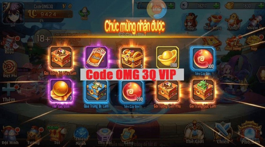 Người chơi có thể nhận code OMG 3Q ở đâu?